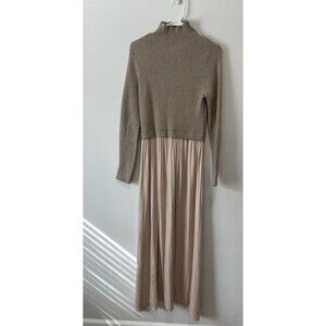 Anthropologie Tan and Cream Maxi Dress